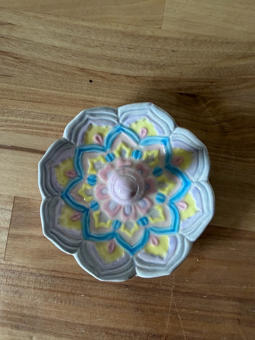 Hand-Painted Floral Ring Holder